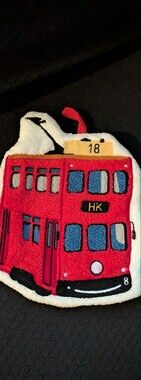 Red Hong Kong Tram Plush Towel Potholder